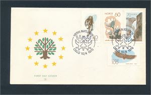 FDC Nk 649-52 Naturvernåret, vignett 1 Fritz Neve (Grad 5)