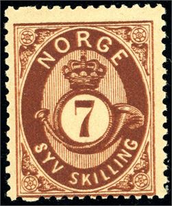 21 II. 7 skilling Posthorn. (1.700,-).