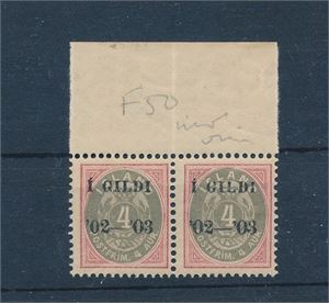 ISLAND xx Mi 25B 4aur i par med øvre marg (€ 70 for x)