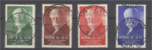 NK 193 - 196  Serie Nansen I med LUX / prakstempel Oslo 13-XII-35 på alle merker.  30ø litt lavere st. og med del av annet st. øverst.  Tydelig stemplet i ark.  Fin serie