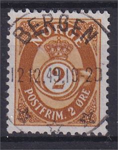 NK 198, Bergen 12-12-49 på 2 øre