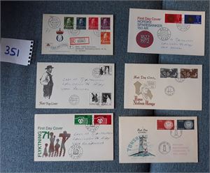 FDC Nk 469-73, Olav kronemerker (Hk 1500) + 5 andre