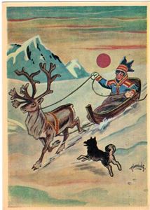 Postkort. Odd Harrong. Samemotiv