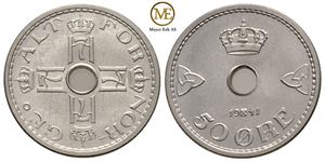 50 øre 1941 Haakon VII. Prakt eksemplar