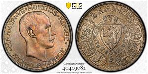 2 Kroner 1917 Kv 0, pcgs ms64