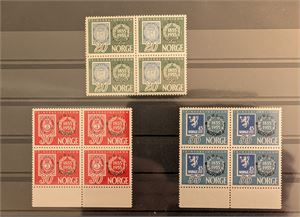 NK 428-430, Serie NORWEX i 4-blokker postfrisk.