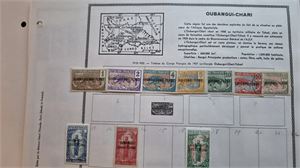 FRANSKA KOLONIER TCHAD- UBANGI CHARI samling */o 1915-1978 på blad