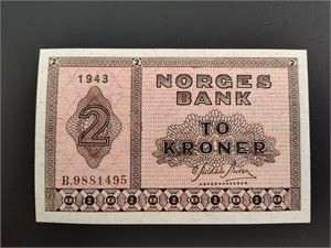 2 kroner 1943 B