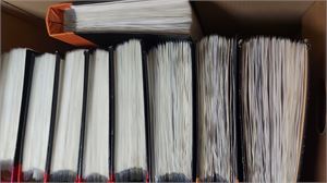FÖRFILATELI exceptionell samling i nio kontorspärmar. Betydande samling svensk förfilateli, omfattande 400