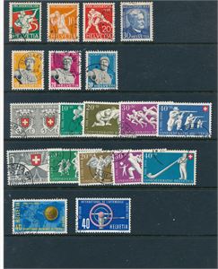 SVEITS o noen bedre serier og merker 1932-55 (€ 124)