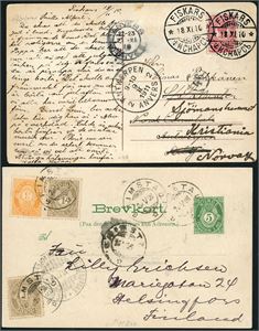 Drøyt 30 brev/helsaker/kort, hovedsakelig sendt mellom Norge/Finland.