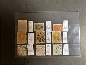 BRASIL Plansje med Mi 18, 21, 29, 29x, 55b, 65-66 og 88x. Gode marger på nr 18 (€ 1036)