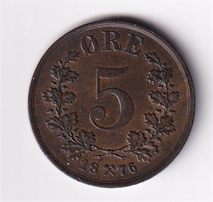 5 øre 1876