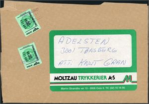 Kortevare samt 4 forsendelser med NSB Frankeringsmerker.