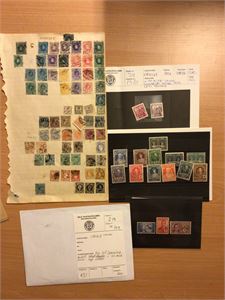 Spania Gamle albumark, instikkskort, auksjonsobjekter mm. Fra Bo.