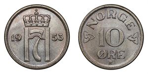 10 Øre 1953 Kv 0 *