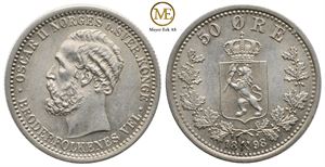 50 øre 1898 Oscar II. Kv.0