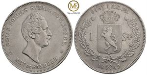 Speciedaler 1849 Oscar I. Kv.1+