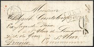 DWI. Three unfranked letters, all sent from St Thomas via London to France 1859 to 1862.