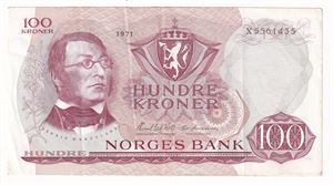 100 kroner 1971 X, erstatning