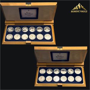 Norges sølvskatt. 24stk PROOF (2 sett).