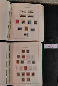 DANMARK + Samling i 2 LT album til 1999 (1 med kassett). Også ark med noen merker på FÆ/GR og DVI