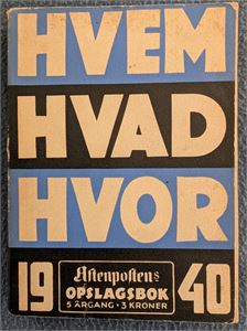 BOK, Hvem Hva Hvor 1940