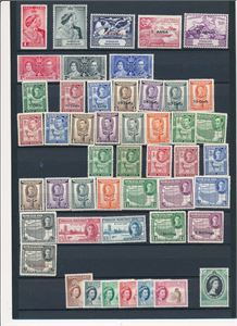 BRITISH SOMALILAND x/o dobbel plansje med noen merker og serier