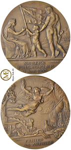 Norges frigjørelse 1905 bronse. Kvist 128. 48mm. Thorvald Olsen. Kv.01